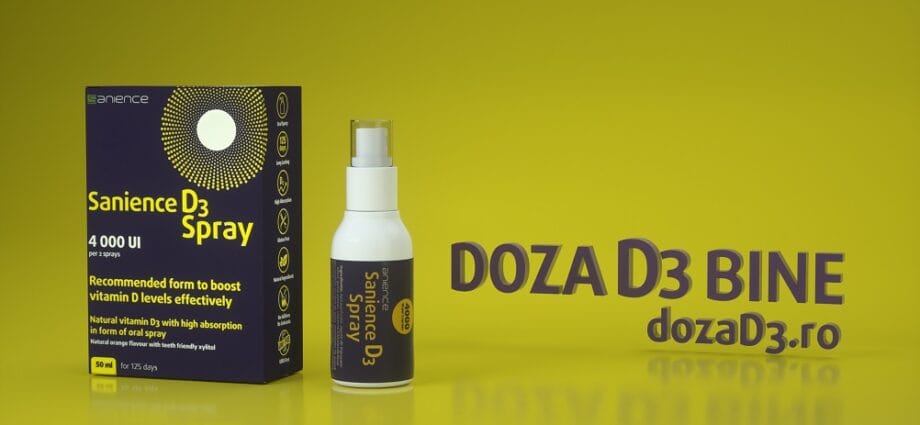 Sanience D3 Spray – spray cu Vitamina D3 naturală, recomandat în criza COVID-19